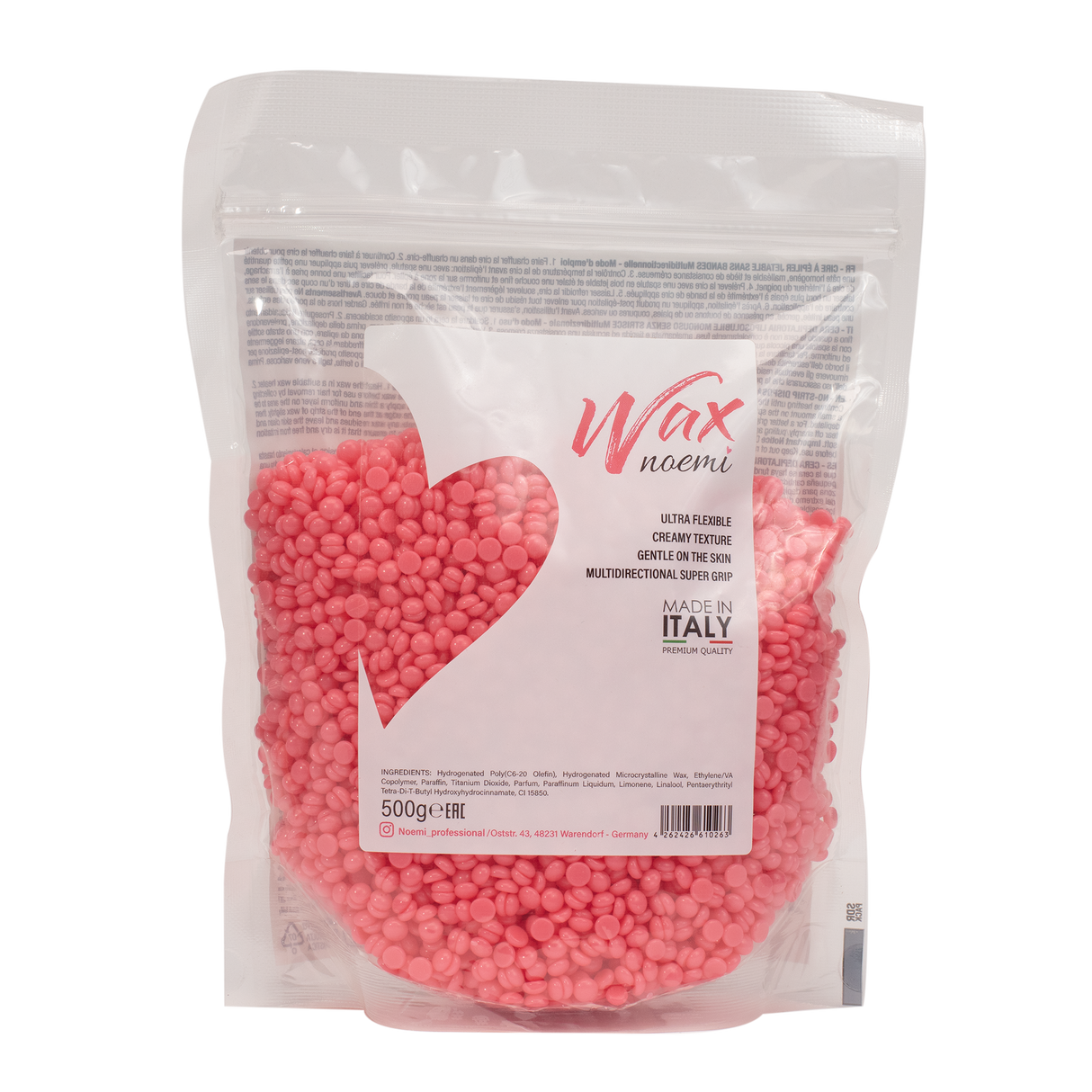 NOEMI - Pink Premium Hard Wax, Norge, Norway, Brynslaminering, Vippeløft, Brow lamination, Lash lift, Vippeløftprodukter, Brynsprodukter, Bella Luxe, Bergen, Boo Beauty