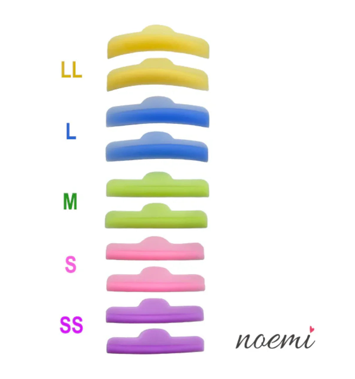 NOEMI - Silikonpads "Cloud" U-Curl - 5 par