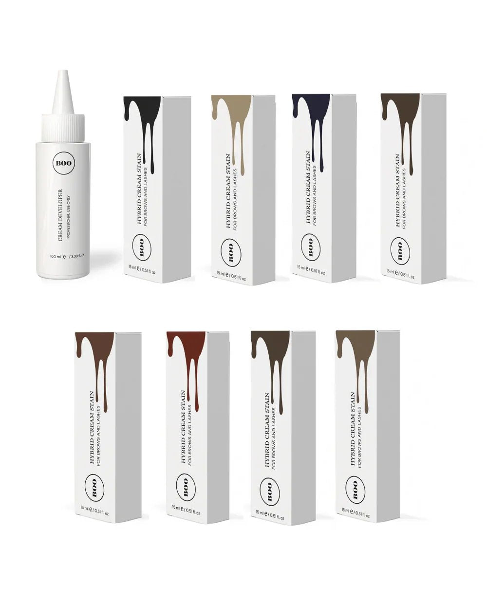 Hybrid Cream Stain Tint Set, Norge, Norway, Brynslaminering, Vippeløft, Brow lamination, Lash lift, Vippeløftprodukter, Brynsprodukter, Bella Luxe, Bergen, Boo Beauty