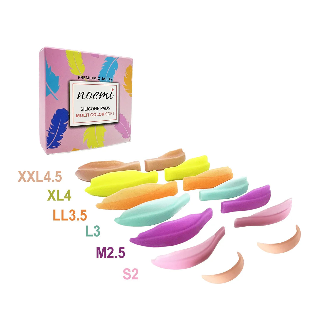 Noemi - Multi Color Soft Silicone Pads, Norge, Norway, Brynslaminering, Vippeløft, Brow lamination, Lash lift, Vippeløftprodukter, Brynsprodukter, Bella Luxe, Bergen, Boo Beauty