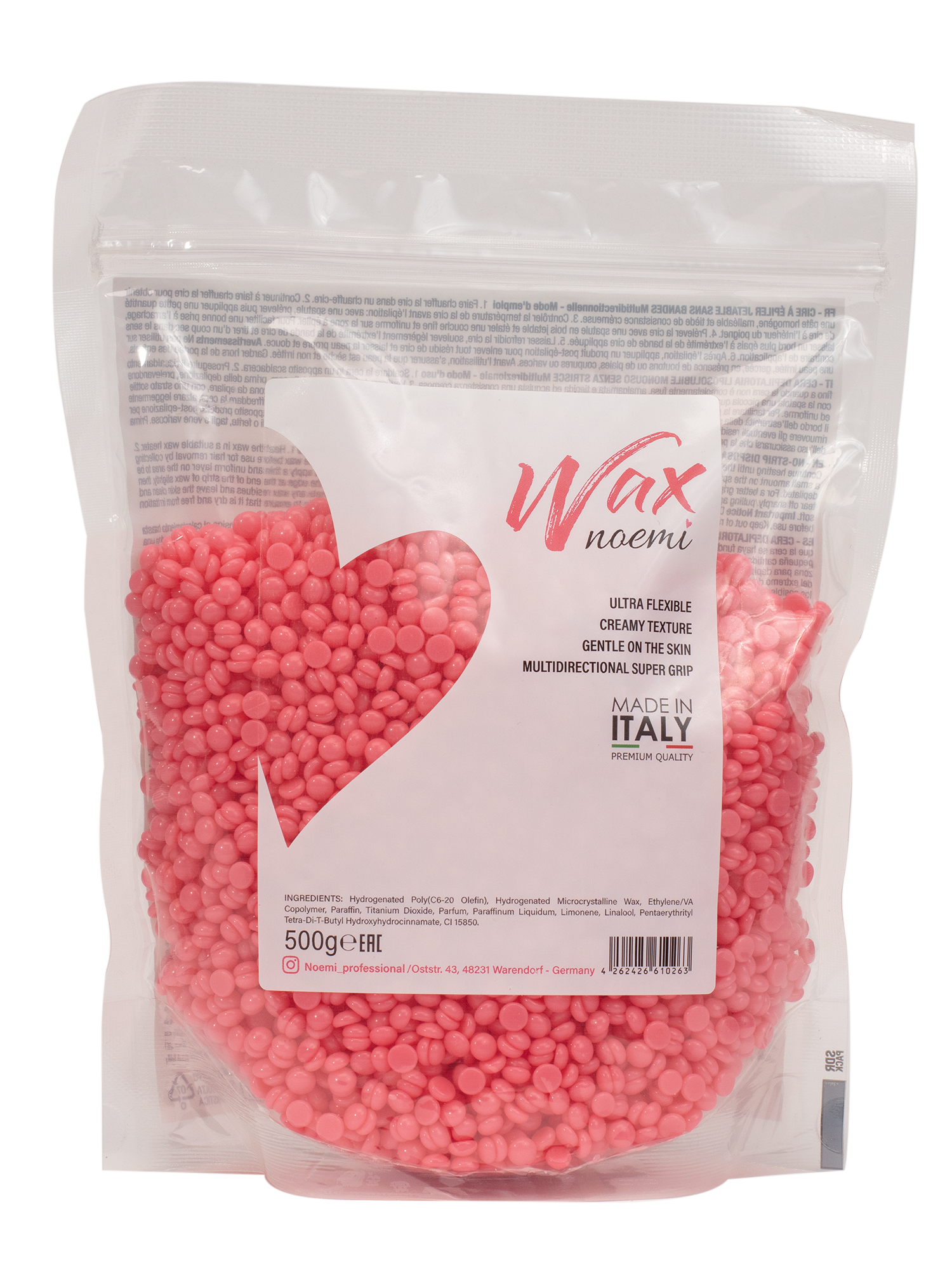 NOEMI - Pink Premium Hard Wax, Norge, Norway, Brynslaminering, Vippeløft, Brow lamination, Lash lift, Vippeløftprodukter, Brynsprodukter, Bella Luxe, Bergen, Boo Beauty